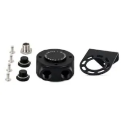 Mishimoto Remote Oil Filter Head 3/4"-16 Thread Black