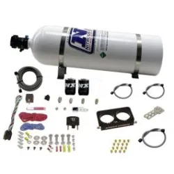 4 Valve Nitrous Plate System-Stock Throttle Body with 15Lb Bottle for Ford Nitrous Express NX 20950D-15