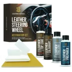 Leather Expert Steering Wheel Restoration Kit – zestaw do renowacji kierownicy skórzanej czarna satyna