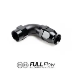 Nuke Performance Full Flow PTFE Hose End Fitting 90 Degree AN12