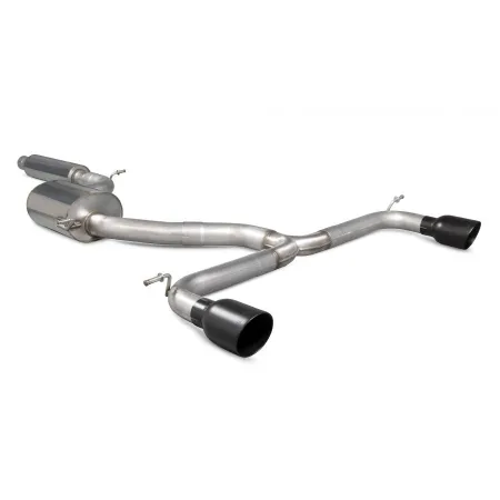 3" Scorpion Resonated Cat Back Exhaust system Black Ceramic Tips