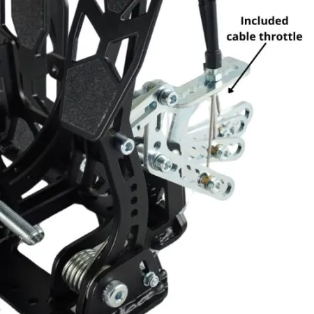 Pedalbox Kit Car Mocowany do Podłogi z Podparciem Stopy RacingPedalBoxes - Czarny