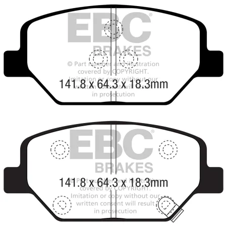 DPX2351 Klocki hamulcowe ULTIMAX2 EBC Brakes Opel Insignia Country Tourer Insignia Grand Sport Insignia Sport Tourer VAUXHALL Insignia Country Tourer