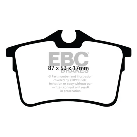 DPX2017 Klocki hamulcowe ULTIMAX2 EBC Brakes Citroen Berlingo Multispace Citroen COMMERCIAL Berlingo Peugeot 308 SW Partner Tepee Peugeot COMMERCIAL P