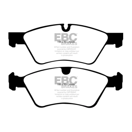 DP61592 Klocki hamulcowe GREENSTUFF EBC Brakes Mercedes-Benz Mercedes-Benz G55 AMG BM463 GL320 X164 GL350 X164 GL450 X164 GL550 X164 M-Class MLW164 ML