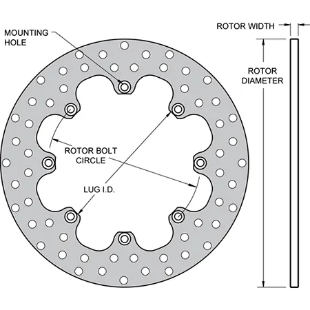 Wilwood 160-1601 Drilled Steel Rotor Tarcza hamulcowa nawiercana 11.44