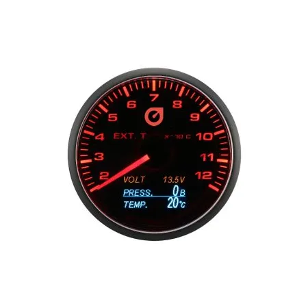 Auto Gauge 60mm - 4w1 wskaźnik EGT napięcia temperatury i ciśnienia