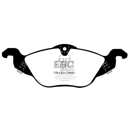 DP1184 Klocki hamulcowe ULTIMAX2 EBC Brakes Opel Astra G Astra Classic G Astra Cabriolet Astra Coupe VAUXHALL Astra G Astra Cabriolet Astra Coupe VAUX