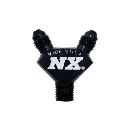 1/8NPT x AN3 x AN3 Billet Pure-Flo Y Fitting Black Nitrous Express NX 16378