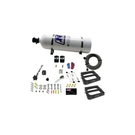 Dual 4500 Conventional Plate System Gasoline Pro-Power 100-500Hp with 15Lb Bottle Nitrous Express NX 50270-15