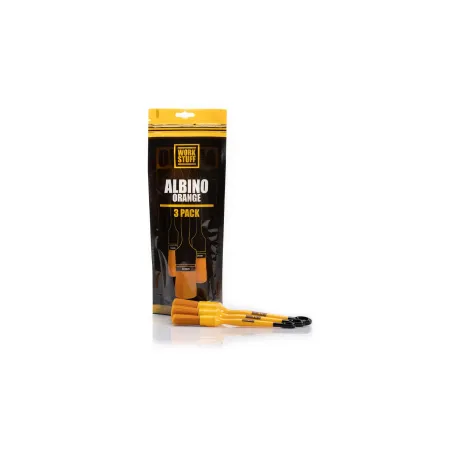 WORK STUFF Detailing Brush Albino Orange 3-Pack