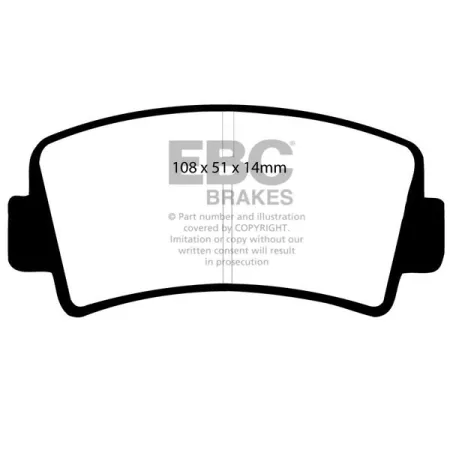 DP207 Klocki hamulcowe ULTIMAX2 EBC Brakes Isuzu 117 Coupe Mazda 1500 1800 616 929 LA2 Capella R100 RX2 RX4 Mazda COMMERCIAL B1800 Pick Up RX7 FB
