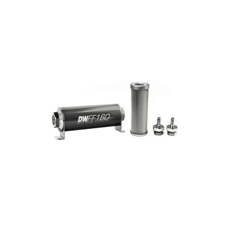 Deatschwerks In-Line Fuel Filter Kit 5/16IN 10 Micron 160mm
