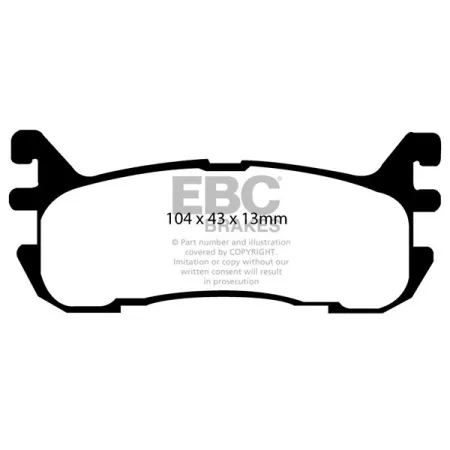 DP41003R Klocki hamulcowe YELLOWSTUFF EBC Brakes Mazda Ford Escort ZX2 Mazda Miata MX5 Protege MERCURY Tracer MX5 Mk1 NA MX5 Mk2 NB Escort ZX2