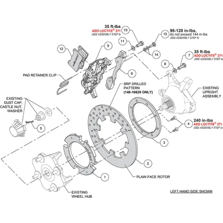 Wilwood 140-17041 UTV4 Tylni zestaw hamulcowy (Race)