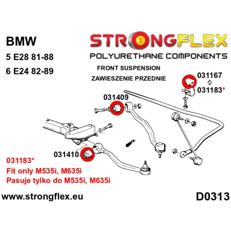 036052B: Kompletny zestaw zawieszenia BMW 5 E28 / 6 E24