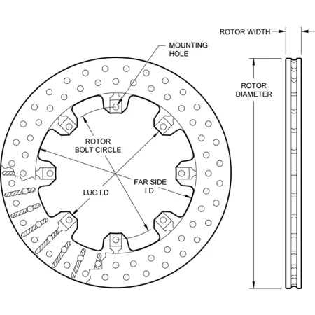 Wilwood 160-5865 Ulltralite 32 Tarcza hamulcowa nawiercana 12.19