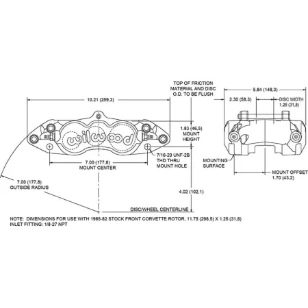 Zacisk hamulcowy 6 tłoczkowy Wilwood 120-11711 D8-6 prawy
