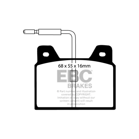 DP163 Klocki hamulcowe ULTIMAX2 EBC Brakes Ford Peugeot 504 504 Saloon 504 Estate 505 505 Estate 604 TALBOT Tagora Capri Mk3 TickFord