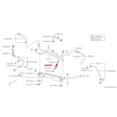 Przewód Połączeniowy Rury Wodnej z Blokiem Silnika 807611090 Subaru