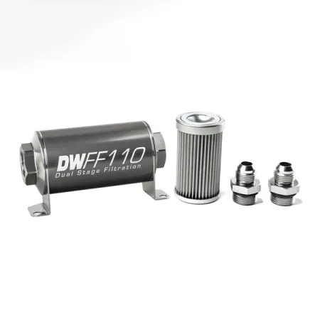 DeatschWerks In-Line Fuel Filter Kit -8AN 10 Micron 110mm