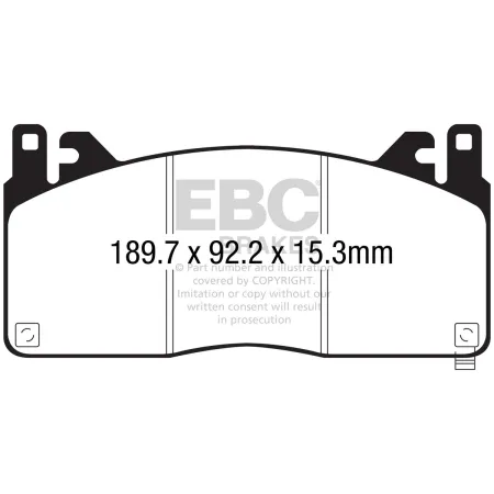 DP43055R Klocki hamulcowe YELLOWSTUFF EBC Brakes Ford Ford Mustang 6th Generation Shelby GT350 Mustang 6th Gen Shelby GT350