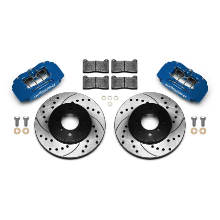 Wilwood 140-12996 Kuty przedni zestaw hamulcowy DPHA 10.32 wiercony niebieski Honda Acura