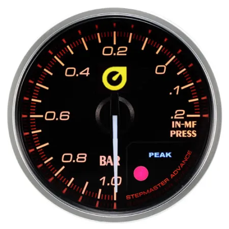 Wskaźnik Podciśnienia New Auto Gauge 52mm bursztynowy