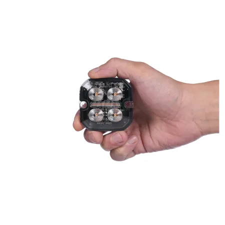 Lampa Ostrzegawcza Pozycyjna LED Purelux Ultra Slim Square Biała / Czerwona 12V 24V 60mm 8W