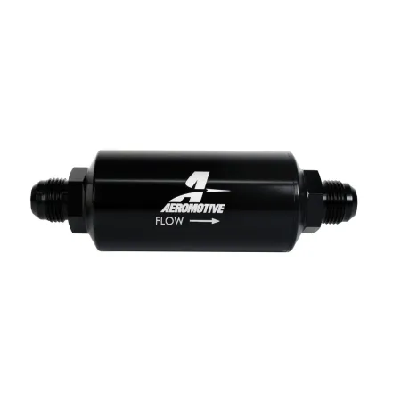 Aeromotive 12387 10 Micron Black Fuel Filter with Male AN-10 Ports & Cellulose Element