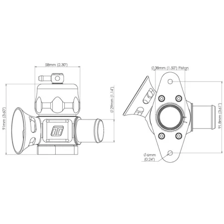 Zawór blow off BOV Turbosmart TS-0205-1010 Dual Port Mazda CX-7 Mazdaspeed MPS 3 Subaru Forester XT Legacy GT Liberty WRX