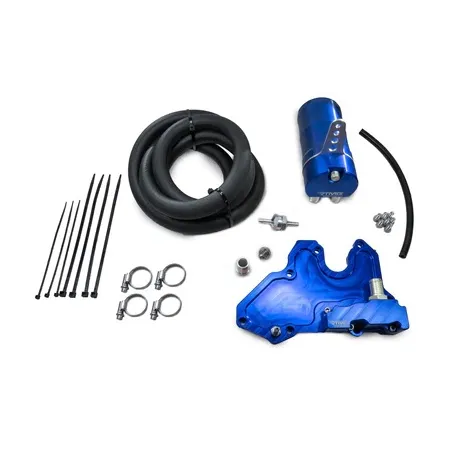 Oil Catch Can Kit Large Blue 17 mm RTMG Performance for 1.8 / 2.0 TSI EA888.3