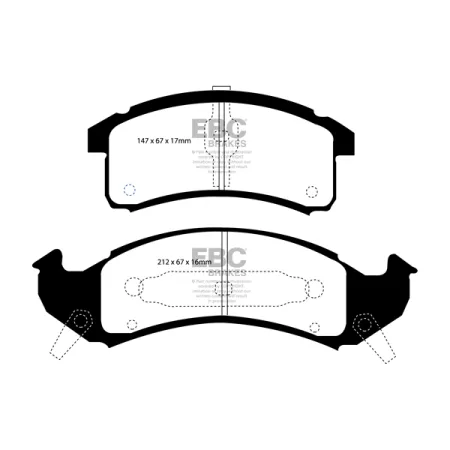 DP41271R Klocki hamulcowe YELLOWSTUFF EBC Brakes Chevrolet Camaro 4th Gen Pontiac Firebird BUICK Le Sabre FWD Park Avenue Riviera Cadillac Allante Dev