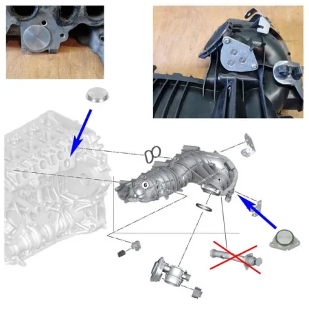 Zestaw do usunięcia układu EGR w silnikach BMW N47 N47S 2.0 Diesel