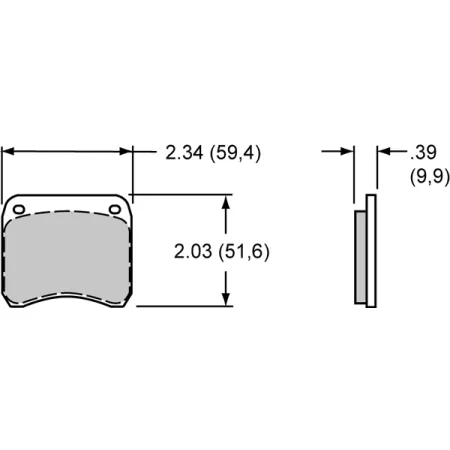 Klocki hamulcowe Wilwood 15E-8306K PolyMatrix E 5310 Street Performance Racing Pads .39