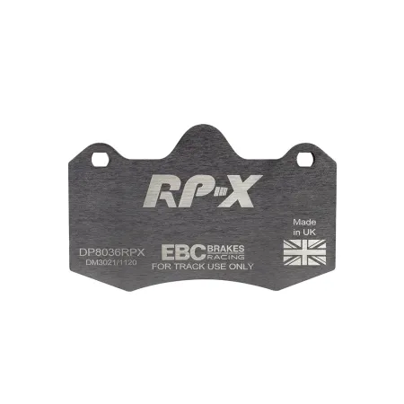 DP8036RPX Sportowe klocki hamulcowe RP-X Racing EBC Brakes Lotus Evora Exige Series 3 MORGAN Aero 8 NOBLE M12 Renault Clio Mk2 Seat Ibiza 6L TVR Cerbe