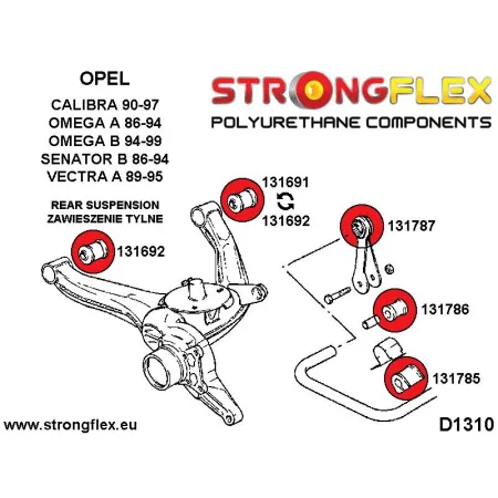 131787A: Tuleja łącznika stabilizatora tylnego na stabilizator SPORT Opel Calibra