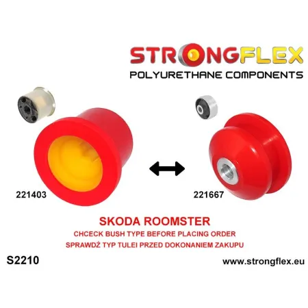 221403B: Tuleja wahacza przedniego tylna Audi A3