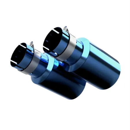 Tytanowe końcówki wydechu niebieskie Restomotive