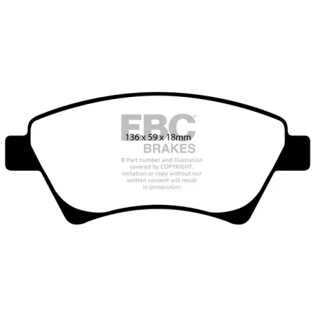 DP1468 Klocki hamulcowe ULTIMAX2 EBC Brakes Renault Grand Scenic Mk2 Megane CC Mk2 Megane Estate Mk2 Megane Hatch Mk2 Megane Saloon Mk2 Scenic 2nd Gen