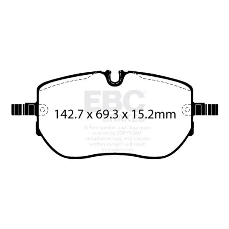 DPX2451 Klocki hamulcowe ULTIMAX2 EBC Brakes Audi Q4 etron Q4 etron Sportback Q4 etron quattro Q4 etron quattro Sportback CUPRA Born Skoda Enyaq iV 50