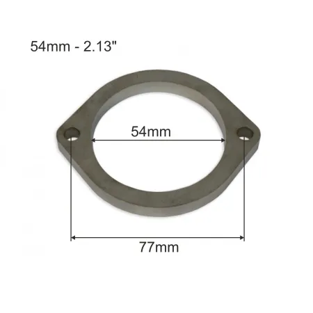 Flansza wydechowa nierdzewna SS304 54mm FMIC.EU - 2 otwory