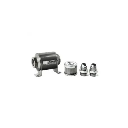 DeatschWerks In-Line Fuel Filter Kit -10AN 10 Micron 70mm