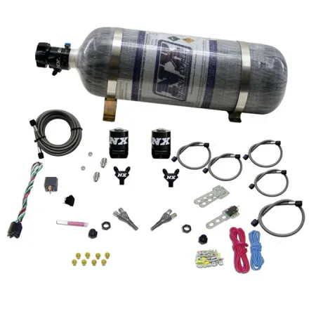 Dual Nozzle with 12Lb Composite Bottle for Dodge V-8 TBI 1992-1995 (50-150Hp) Nitrous Express NX 20213-12