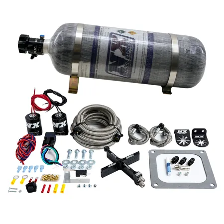4500 Covert Crossbar Plate System Pro-Power 100-500Hp with 12Lb Carbon Bottle Nitrous Express NX 63571-12