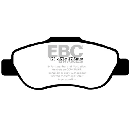 DP1573 Klocki hamulcowe ULTIMAX2 EBC Brakes Fiat Panda