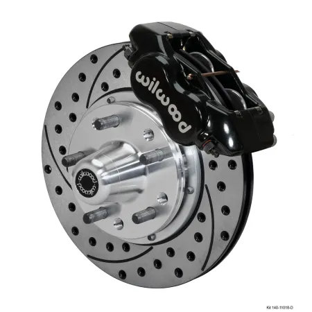 Wilwood 140-11018 Zestaw Hamulców Przednich Forged Dynalite Pro Series Wiercony Czarny 11.00 Ford Mustang 1984-1993