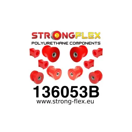 136053B: Zestaw poliuretanowy przedniego i tylnego zawieszenia Opel Corsa B