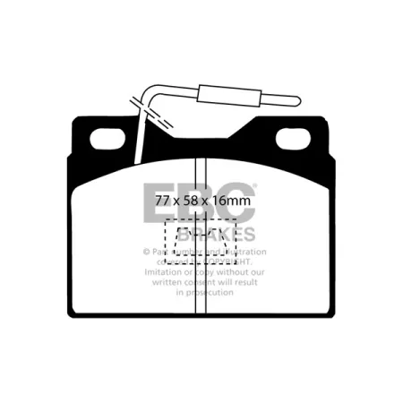 DP220/8 Klocki hamulcowe ULTIMAX2 EBC Brakes Peugeot 104