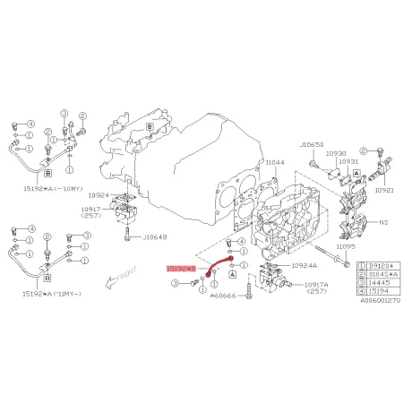 Lewy Przewód Olejowy 15192AA212 Subaru WRX STI 2006+